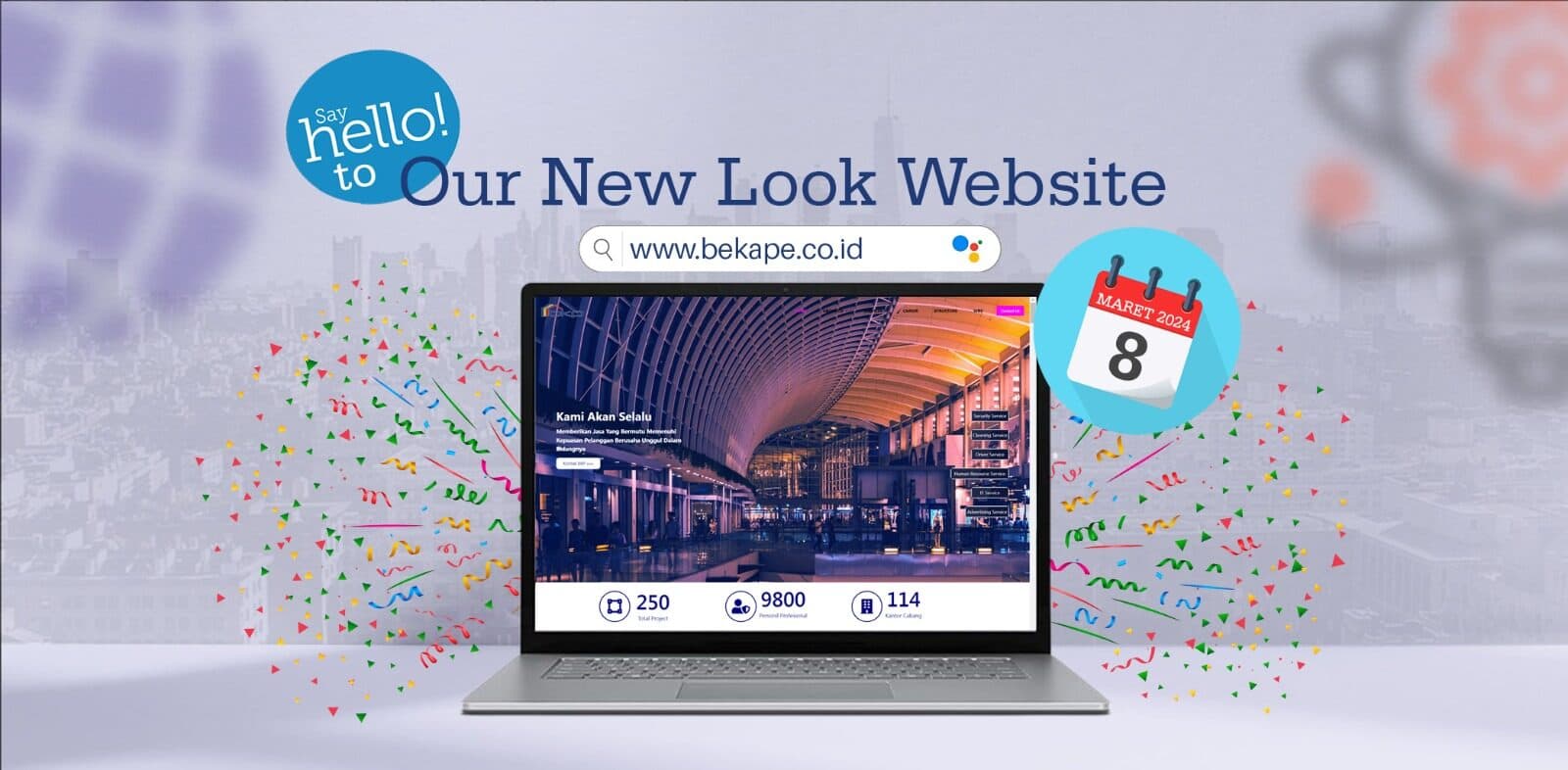 Launch of the redesigned bekape.co.id website